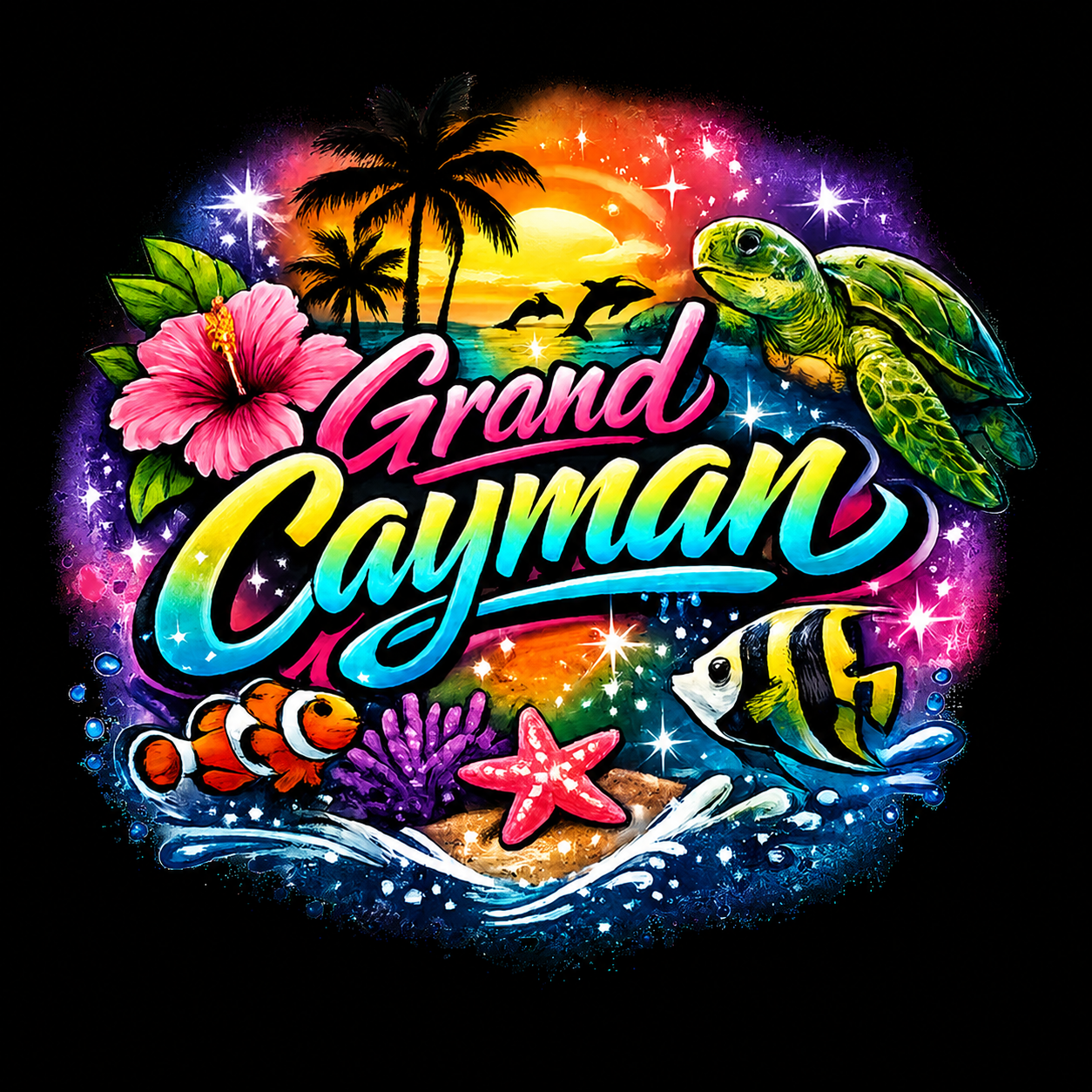 "Grand Cayman" Tropical Paradise Unisex T-Shirt