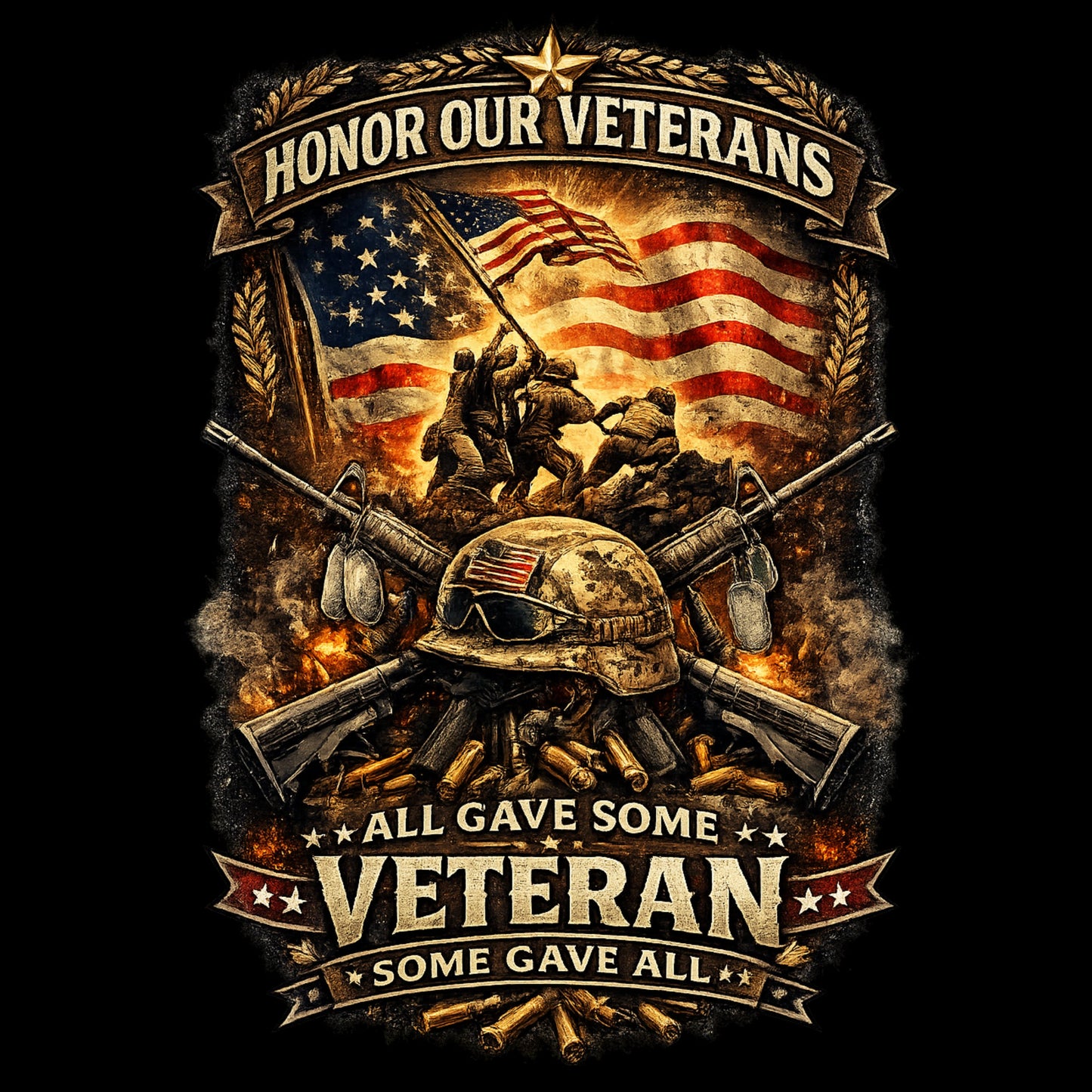 "Honor Our Veterans" Graphic T-Shirt