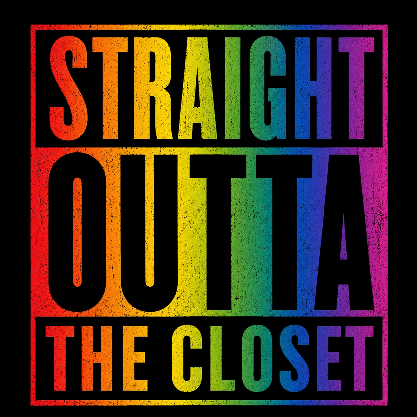 "Straight Outta The Closet" Pride Graphic T-Shirt