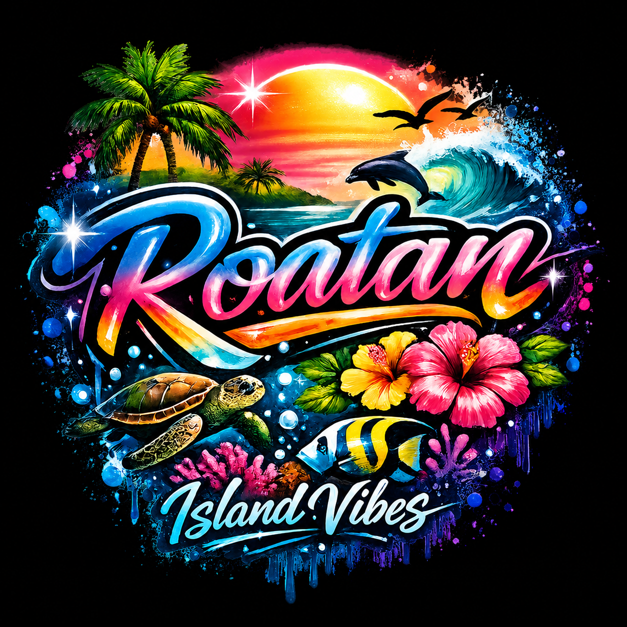 "Roatan" Tropical Vibes Unisex T-Shirt