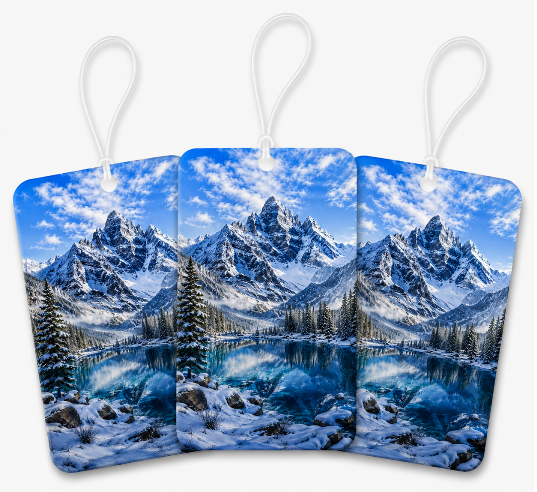Winter Mountain Lake Air Freshener (3-Pack)