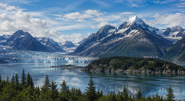 The Last Frontier: Majestic Alaska Glaciers 20oz Skinny Tumbler