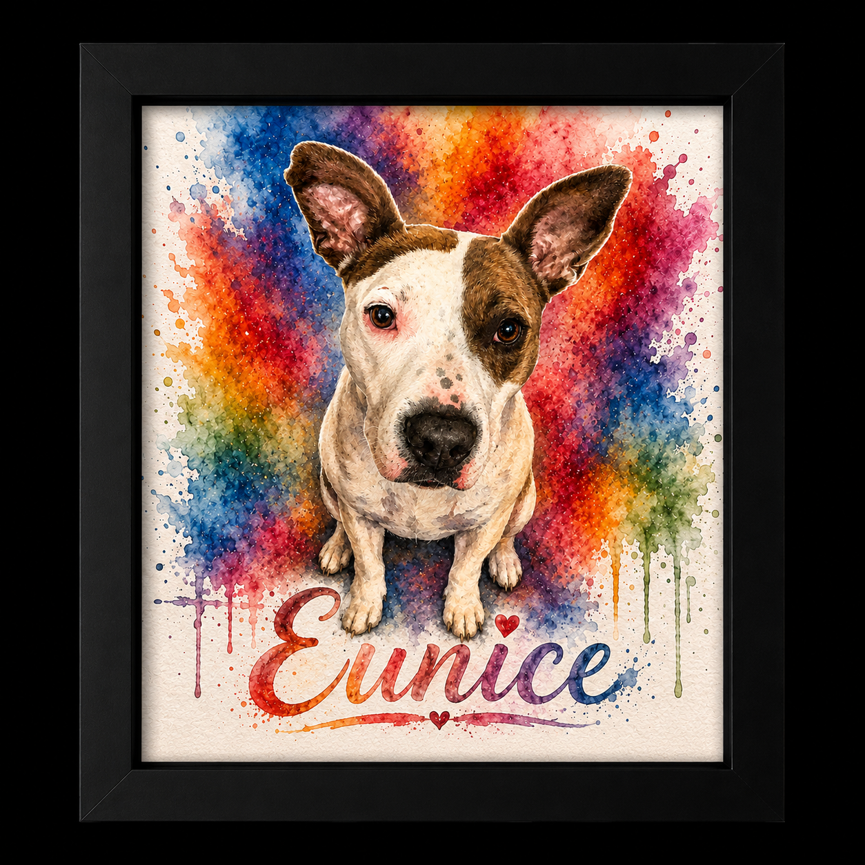 Custom Pet Portrait – Color Splash Canvas (8