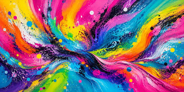 Kaleidoscope Burst: Colorful Abstract Fluid Art 20oz Skinny Tumbler