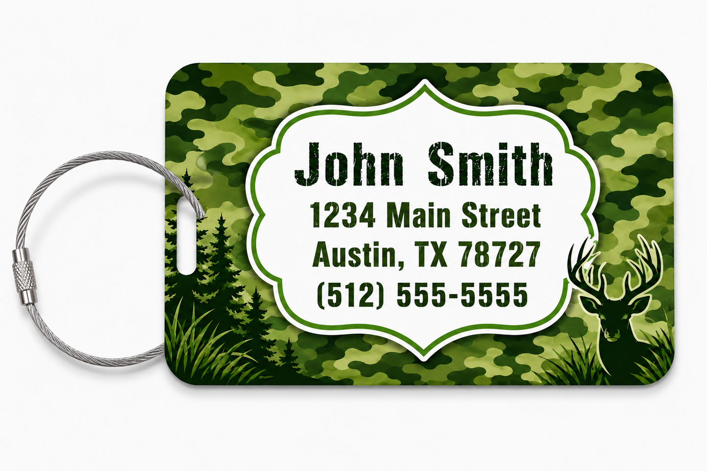 Camo Outdoor Customized Luggage Tag