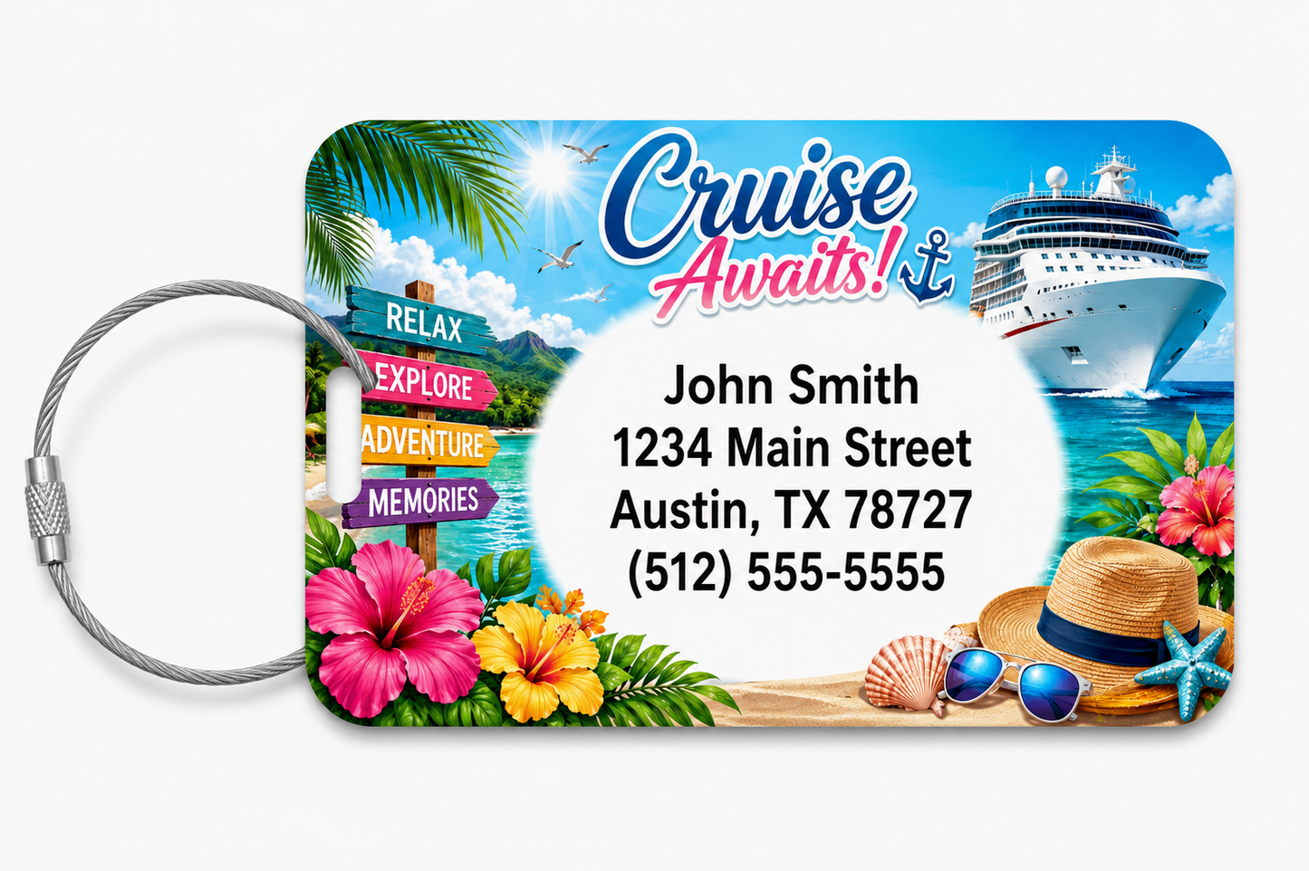 Cruise Awaits Customized Luggage Tag