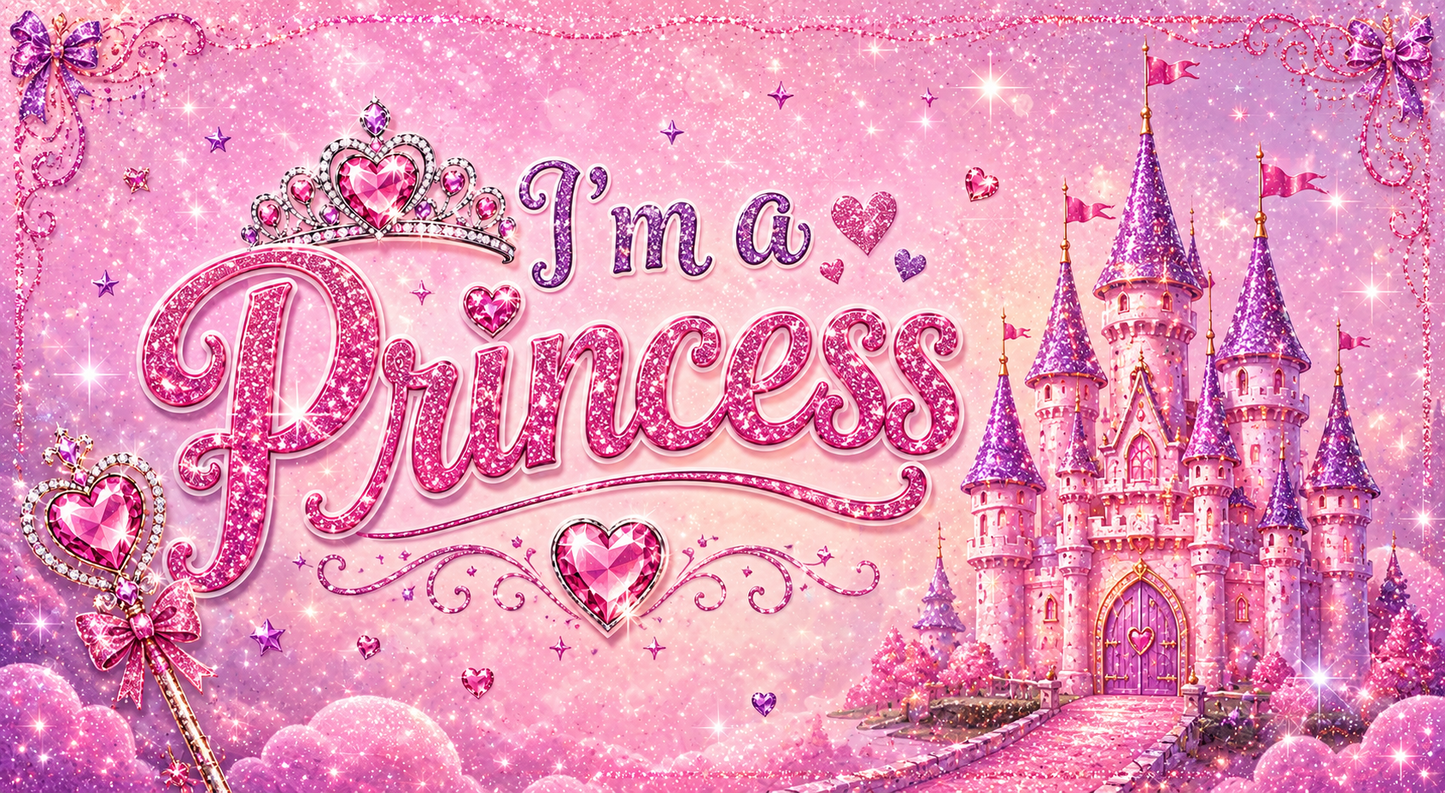 Royal Sparkle: "I'm a Princess" 20oz Skinny Tumbler