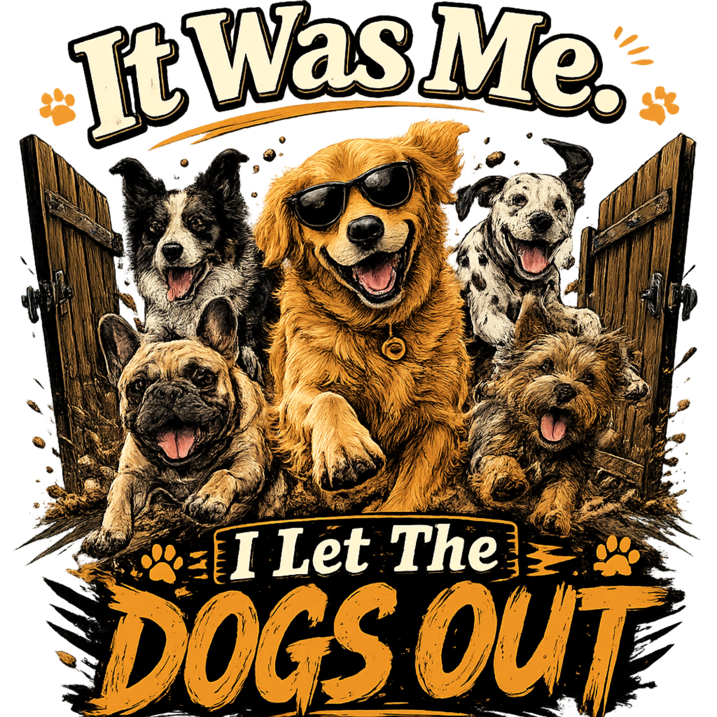 "It Was Me" Dog Lineup Unisex T Shirt white shirt mockup - It Was Me Dog Lineup