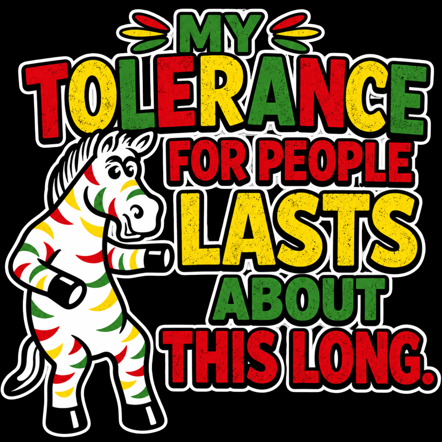 "My Tolerance" Unisex T Shirt black shirt mockup
