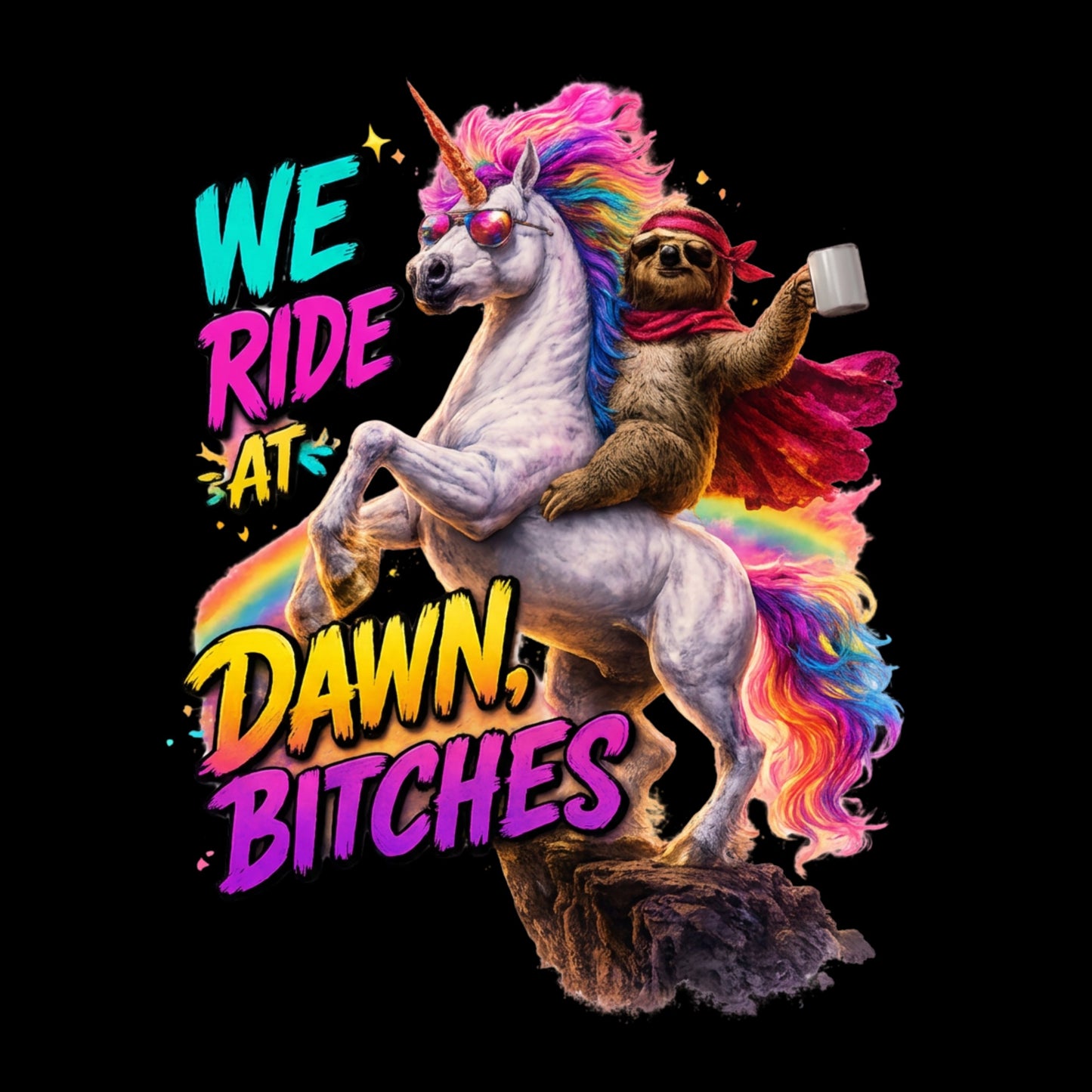 "We Ride at Dawn" Whimsical Unisex T-Shirt