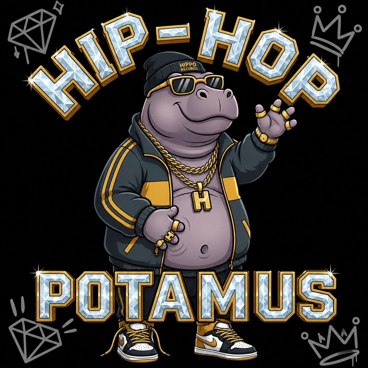 "Hip-Hop-Potamus" Unisex T-Shirt