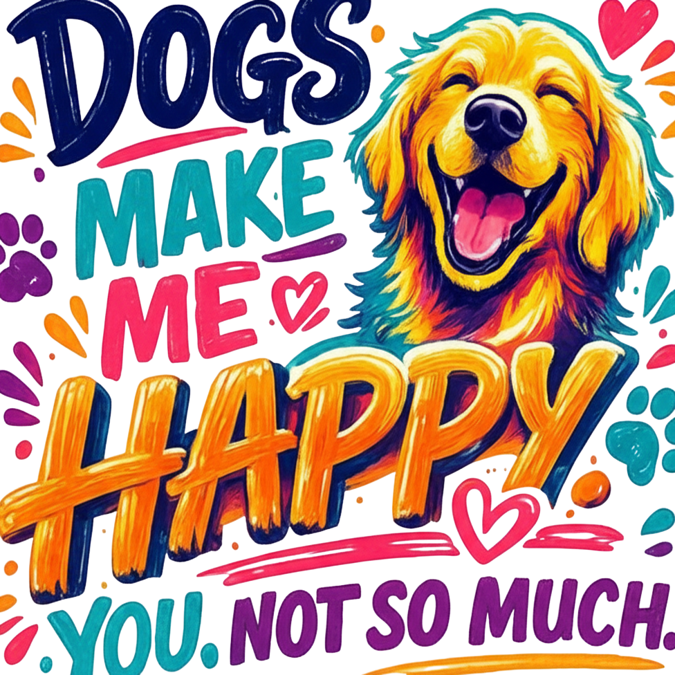 "Dogs Make Me Happy" Unisex T-Shirt