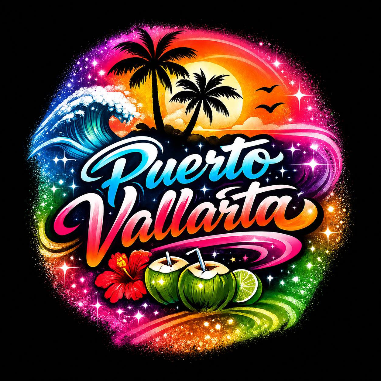 "Puerto Vallarta" Tropical Paradise Unisex T-Shirt
