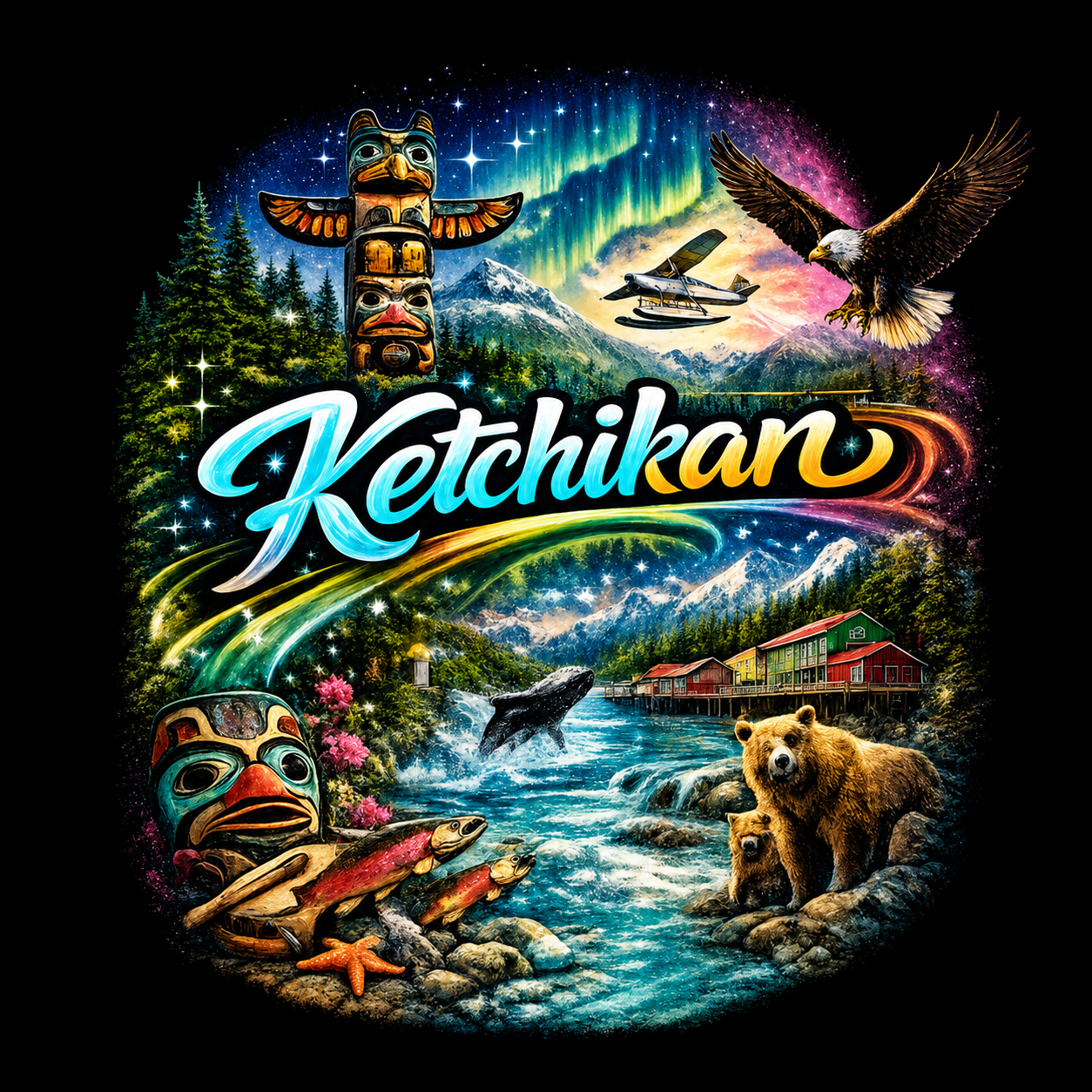 "Ketchikan" Alaskan Beauty Unisex T-Shirt