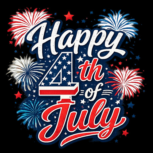 "Happy 4th of July" Graphic T-Shirt
