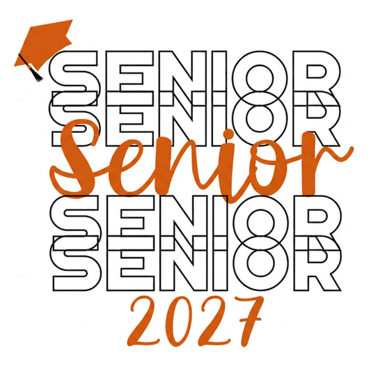 "Senior Class of 2027" Stacked Design T-Shirt