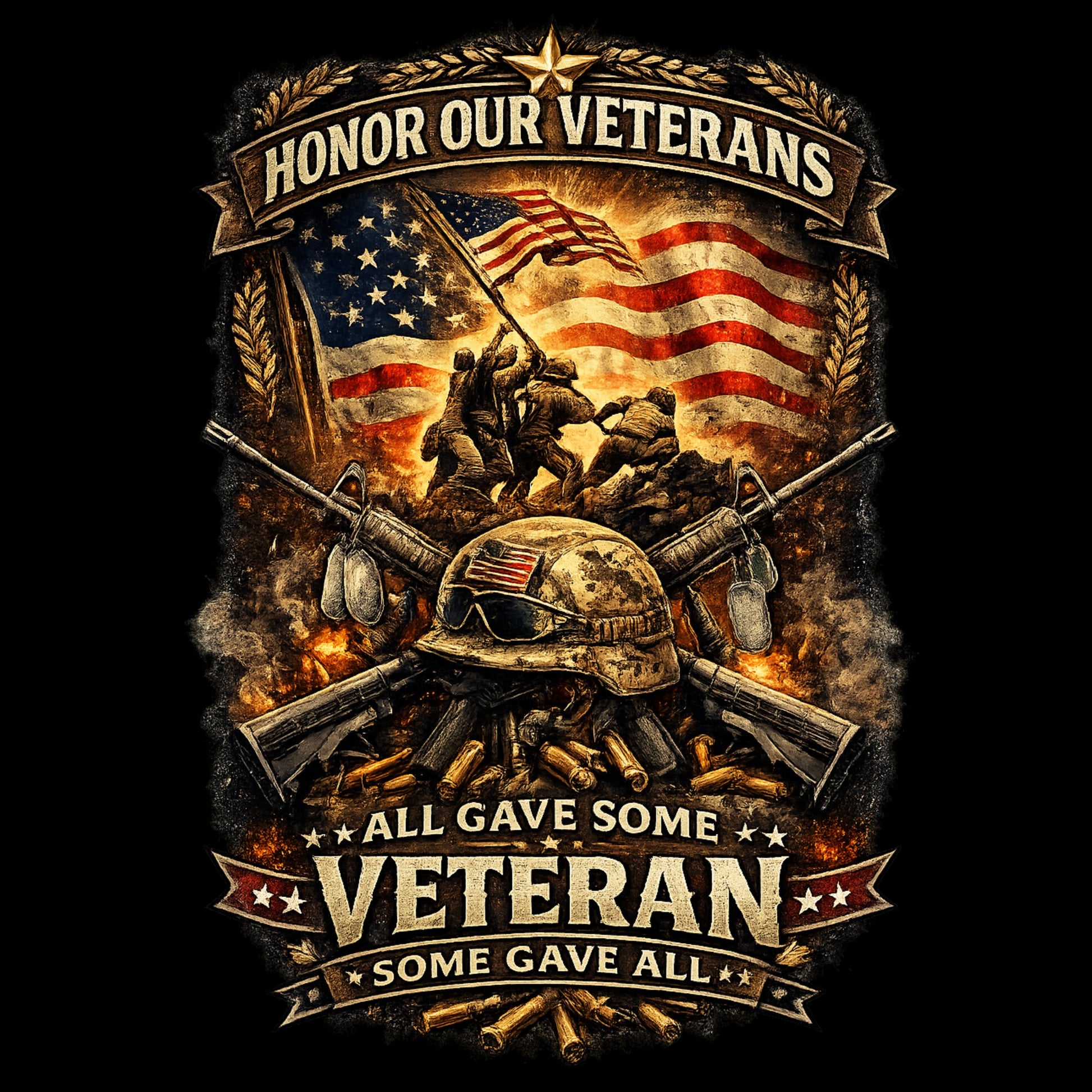 "Honor Our Veterans" Graphic T-Shirt