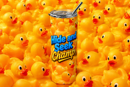 Hide and Seek Champ V2: Classic Cruising Duck 20oz Skinny Tumbler