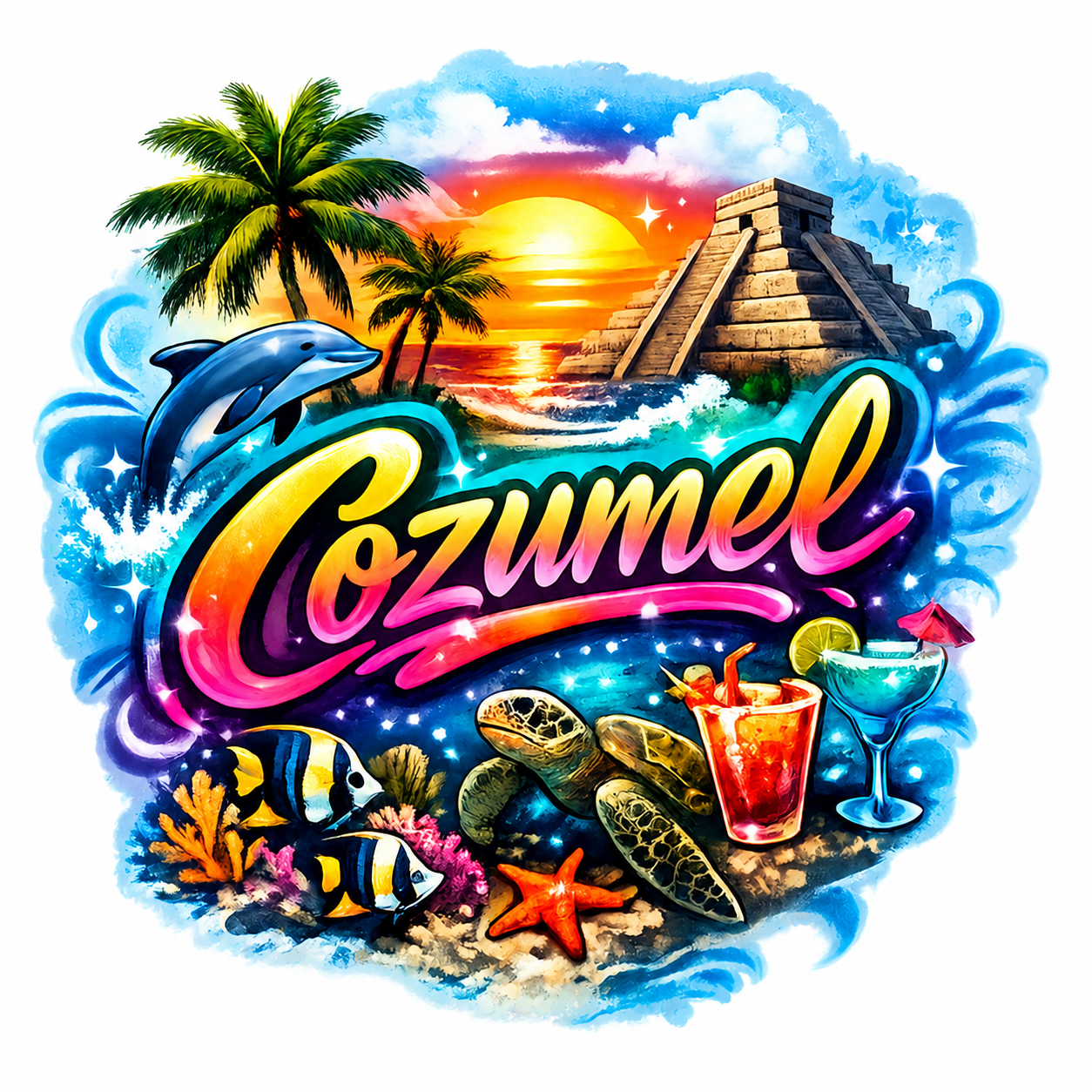 "Cozumel" Tropical Paradise Unisex T-Shirt