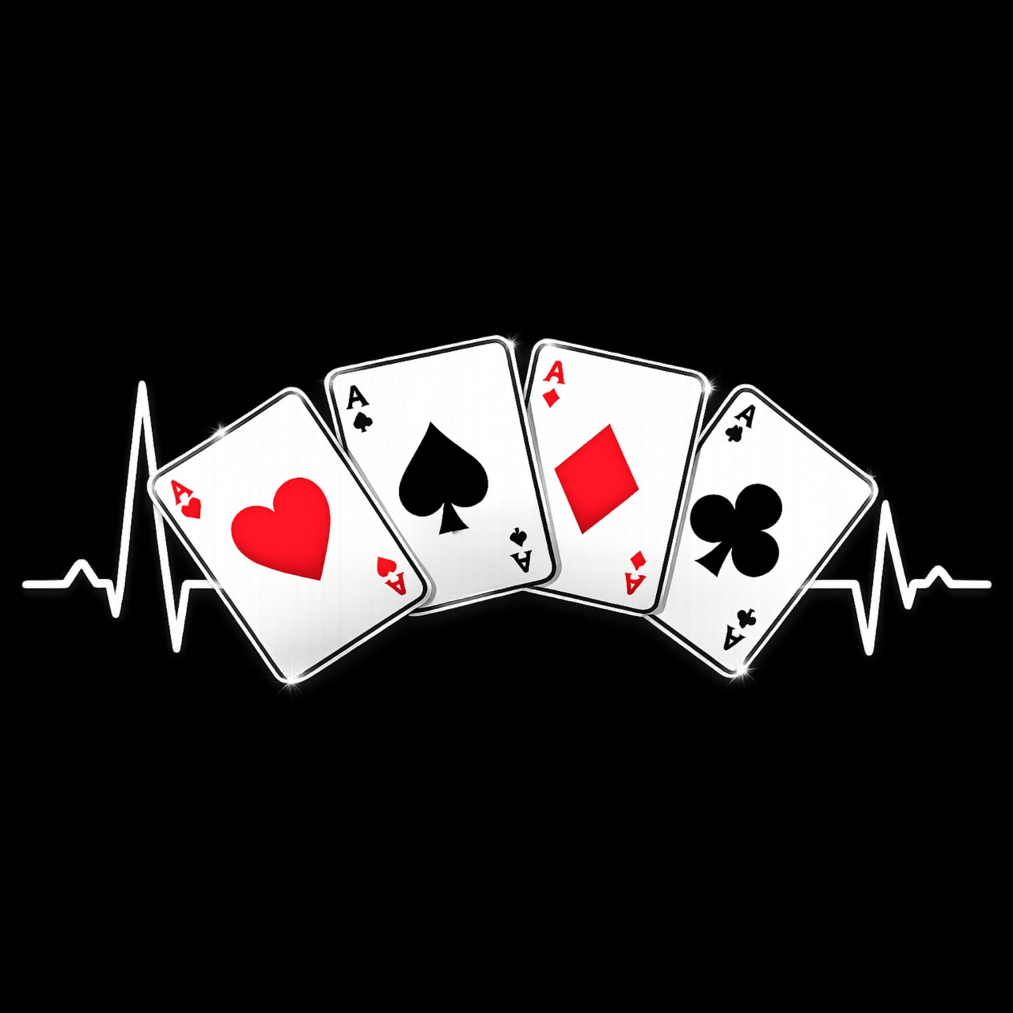 "Ace Heartbeat" Poker Enthusiast Unisex T-Shirt
