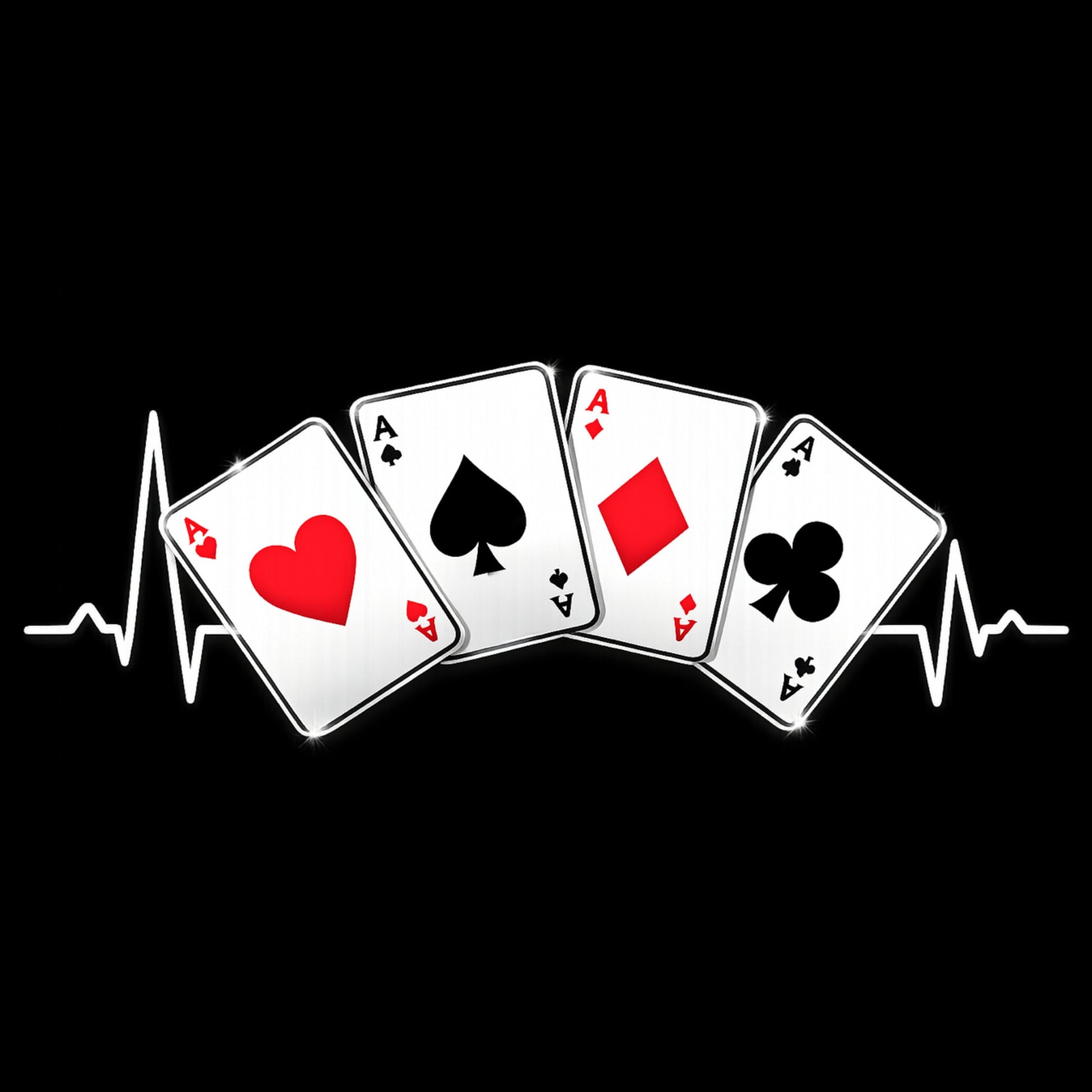 "Ace Heartbeat" Poker Enthusiast Unisex T-Shirt