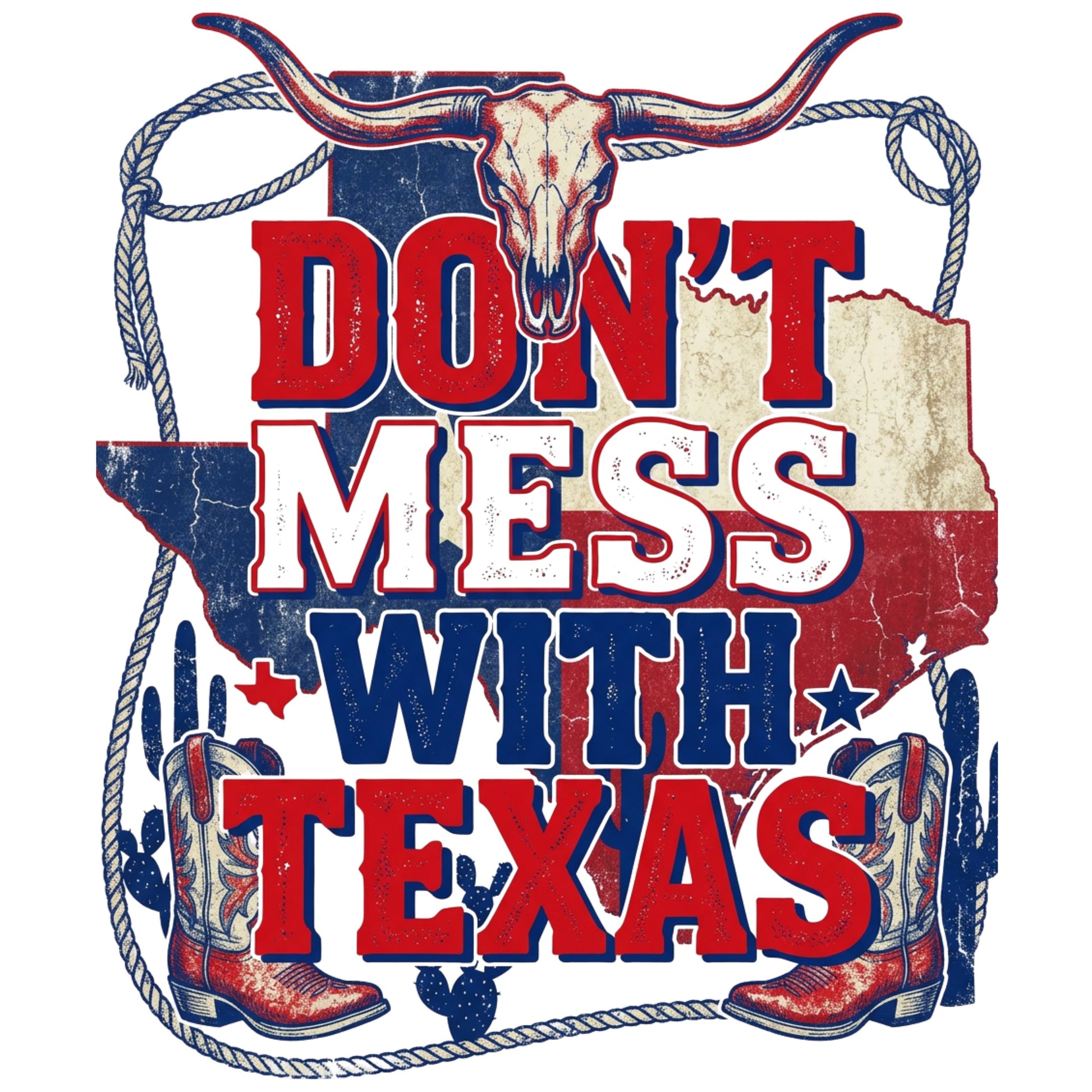 "Don't Mess With Texas" Western-Style Unisex T-Shirt