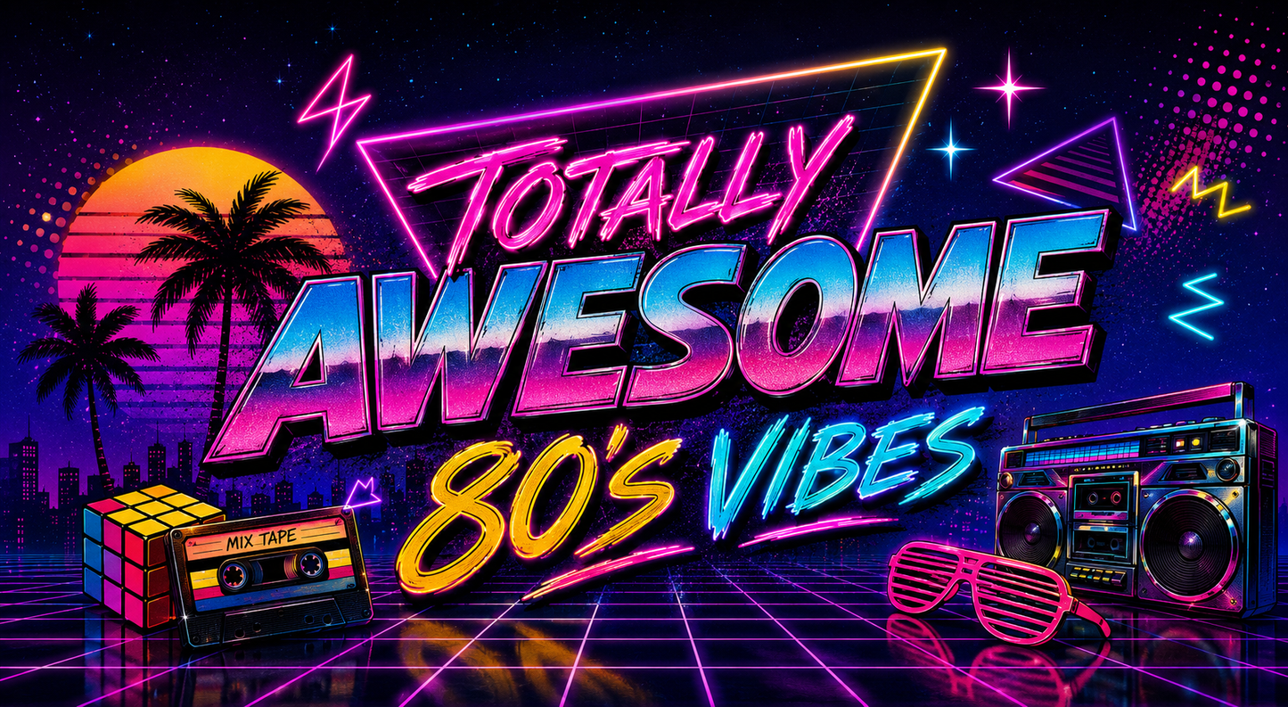 Retro Rewind: Totally Awesome 80s Vibes 20oz Skinny Tumbler
