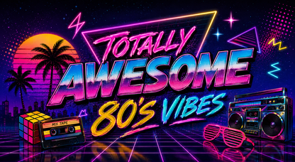 Retro Rewind: Totally Awesome 80s Vibes 20oz Skinny Tumbler