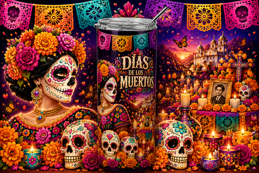 Eternal Remembrance: Días de los Muertos 20oz Skinny Tumbler