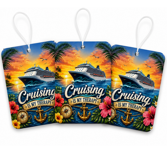 Cruising Is My Therapy Air Freshener (3 Pack) product image - Airfreshener Cruising Is My Therapy