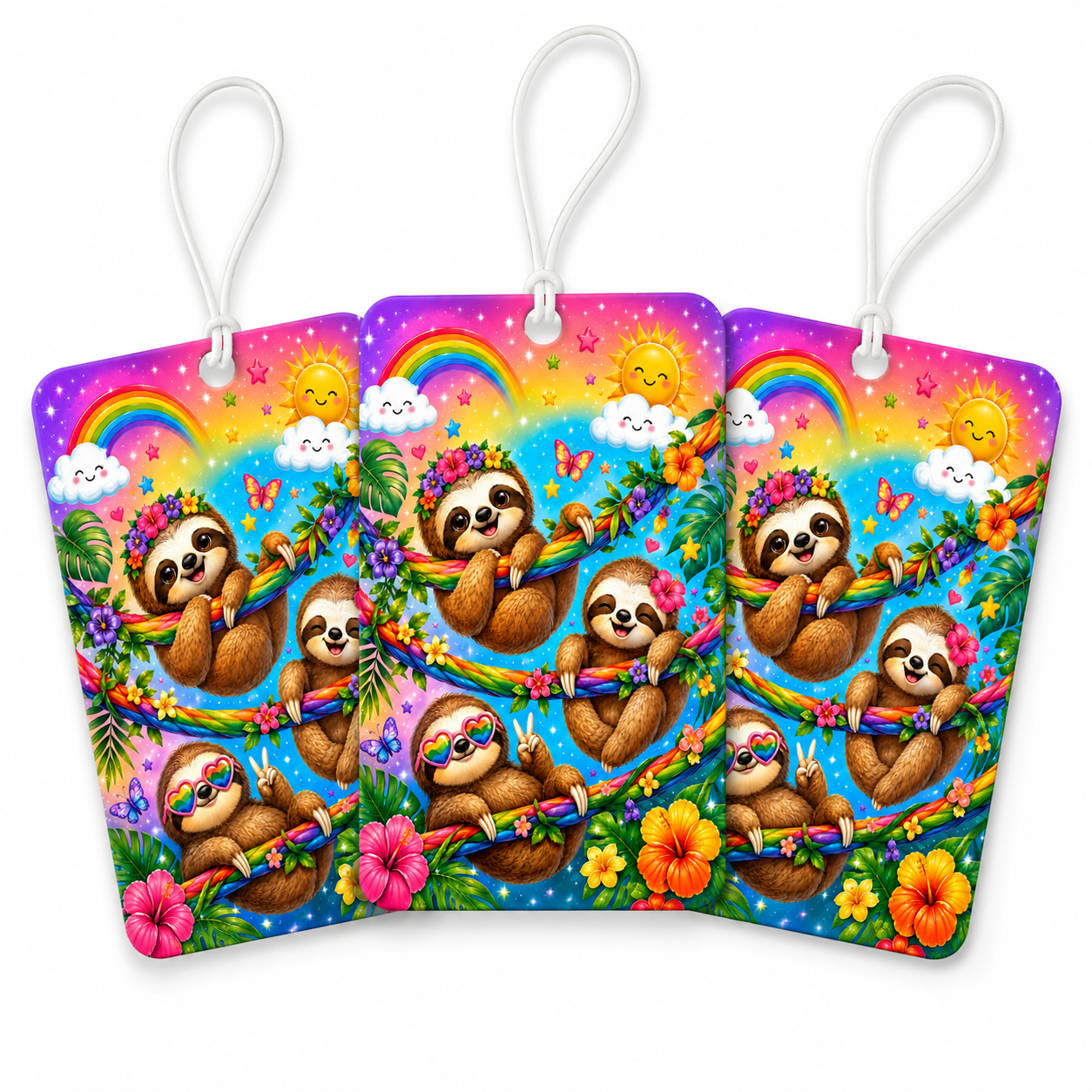 Rainbow Baby Sloths Air Freshener (3 Pack)