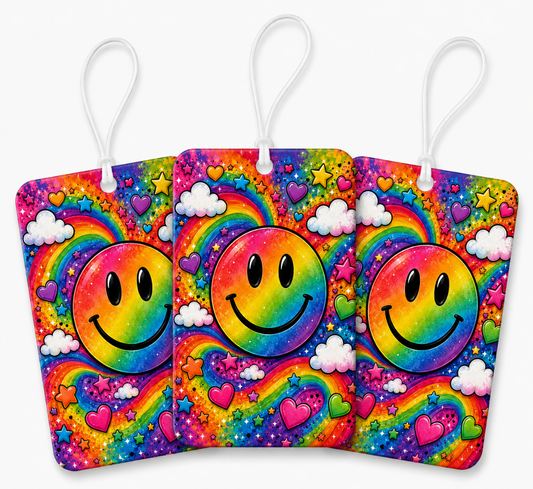 Rainbow Smiley Face Air Freshener (3 Pack) product image - Airfreshener Rainbow Smiley Face