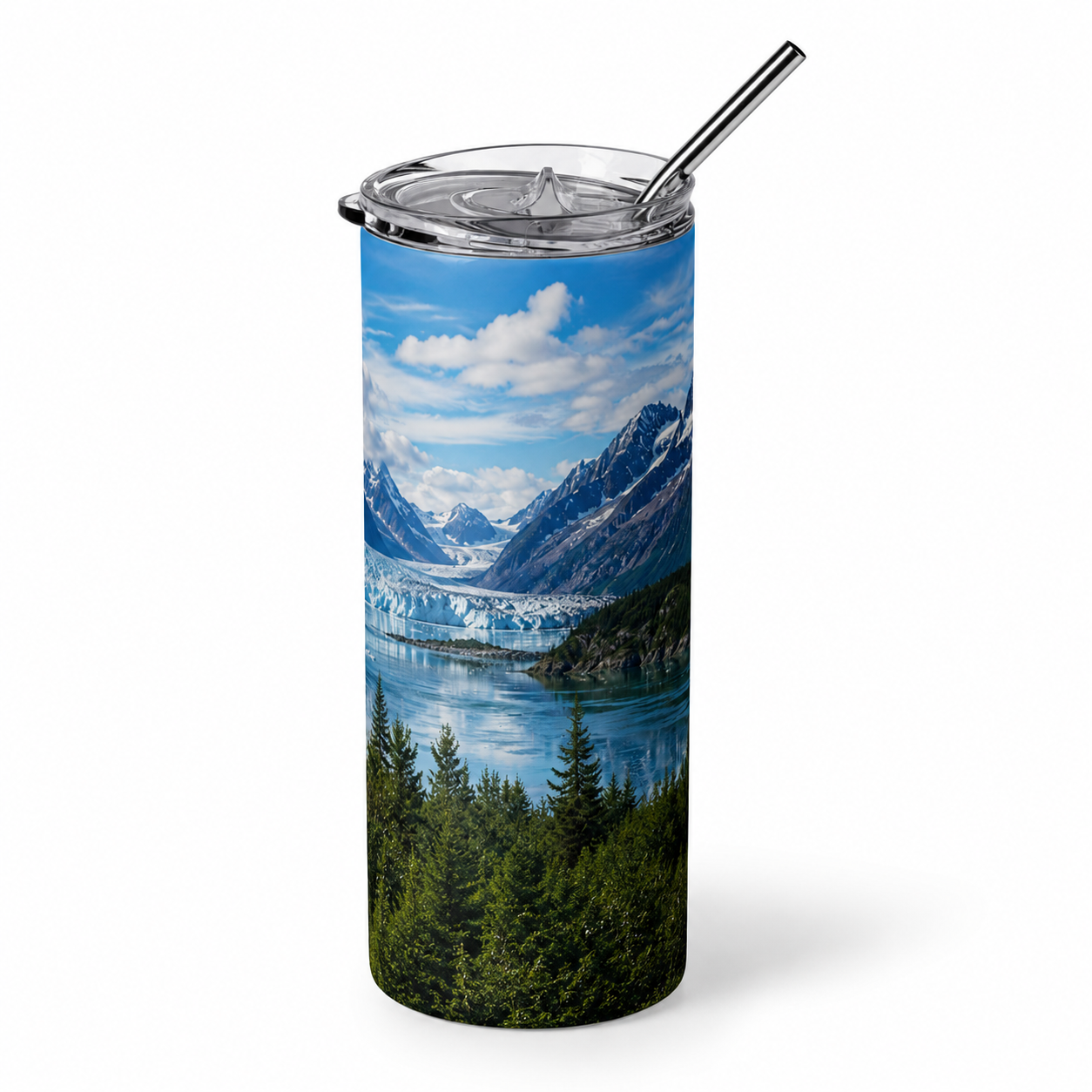 The Last Frontier: Majestic Alaska Glaciers 20oz Skinny Tumbler