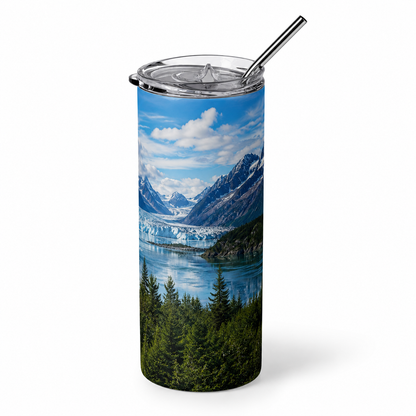 The Last Frontier: Majestic Alaska Glaciers 20oz Skinny Tumbler