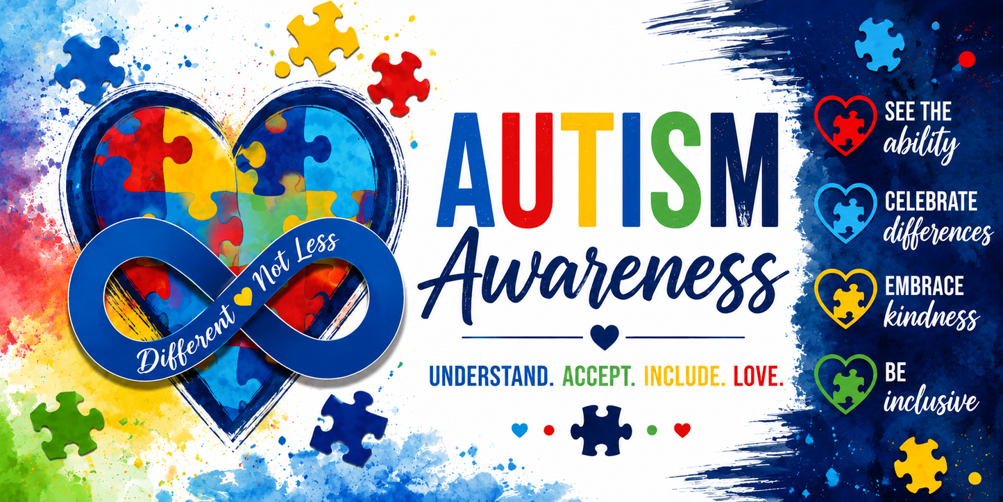 Different, Not Less: Autism Awareness 20oz Skinny Tumbler