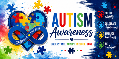 Different, Not Less: Autism Awareness 20oz Skinny Tumbler