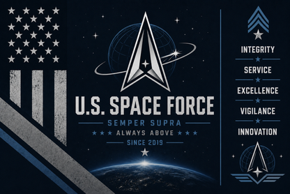 Semper Supra: United States Space Force 20oz Skinny Tumbler