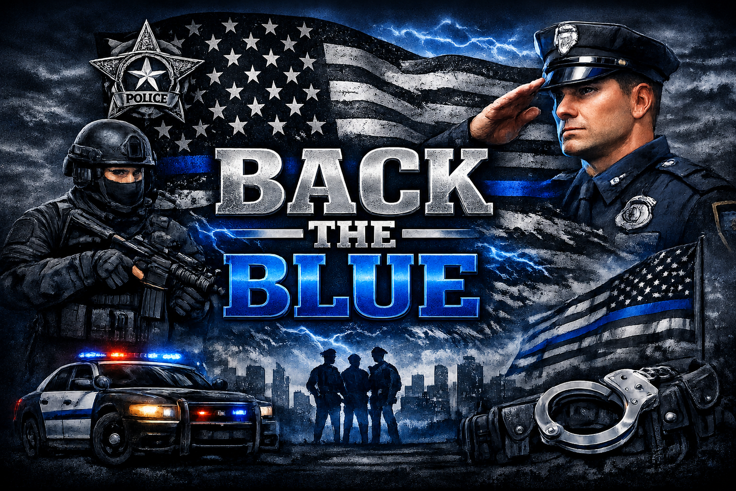 Honor and Duty: Back the Blue 20oz Skinny Tumbler