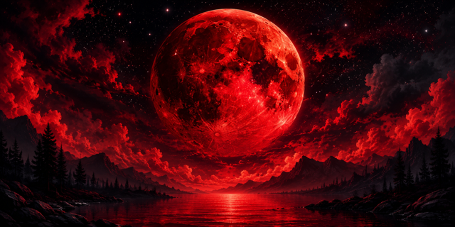 Celestial Eclipse: Crimson Blood Moon 20oz Skinny Tumbler