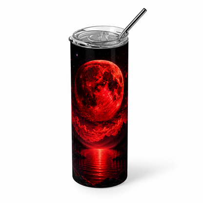 Celestial Eclipse: Crimson Blood Moon 20oz Skinny Tumbler