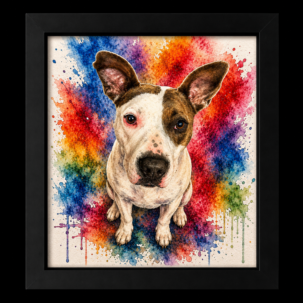 Custom Pet Portrait – Color Splash Canvas (8"x10")