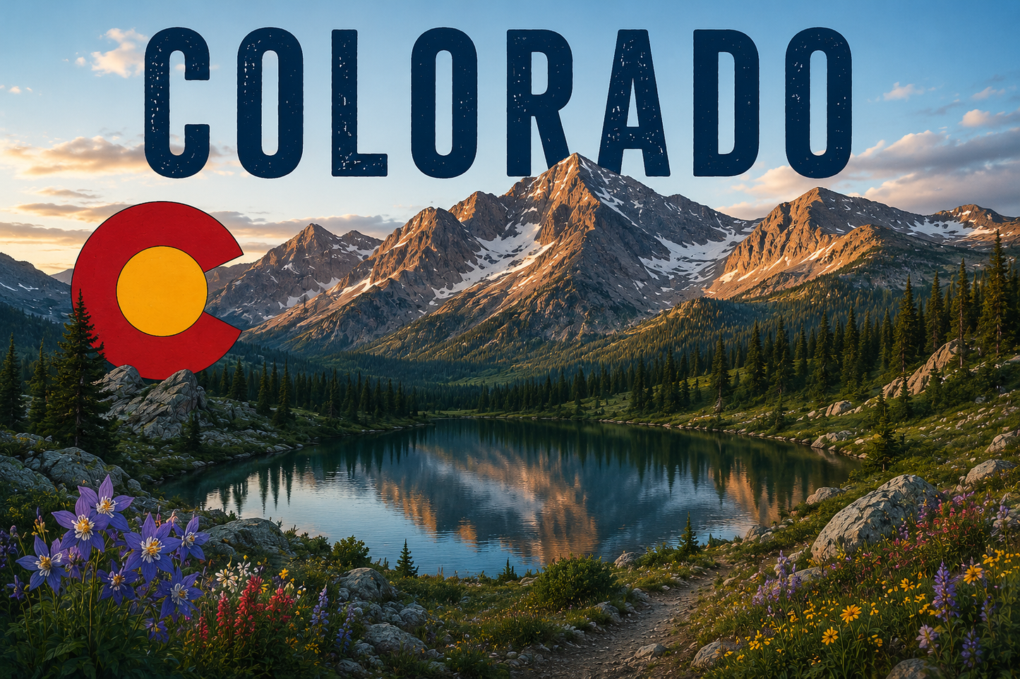 Rocky Mountain Majesty: Colorado Peaks 20oz Skinny Tumbler