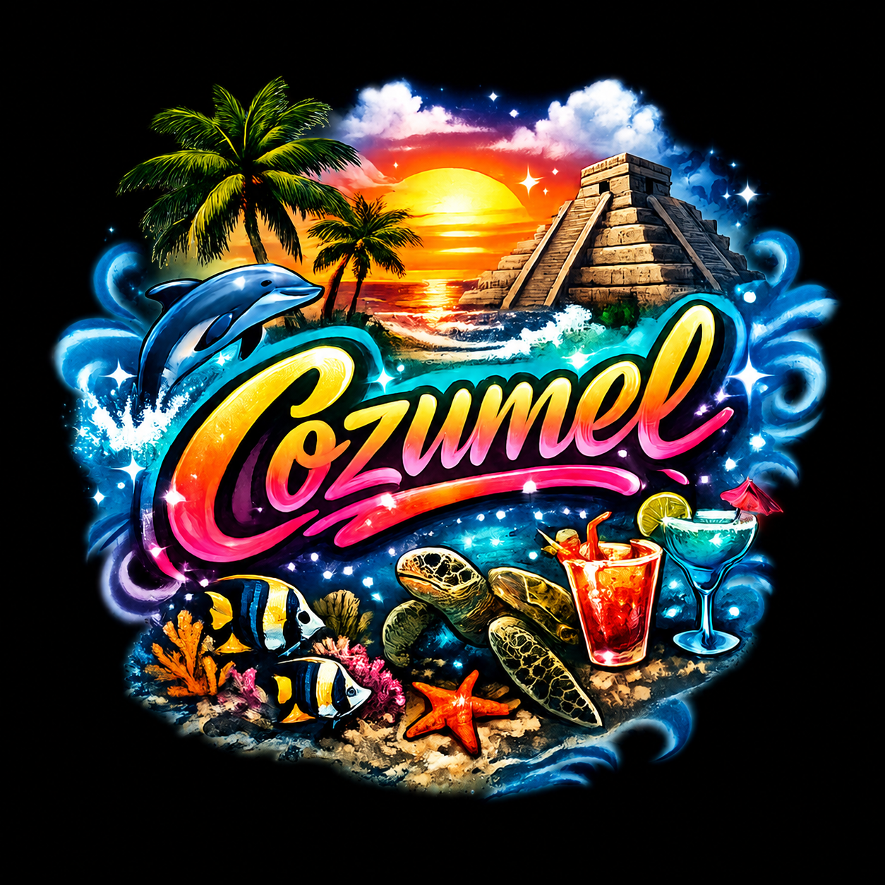 "Cozumel" Tropical Paradise Unisex T-Shirt