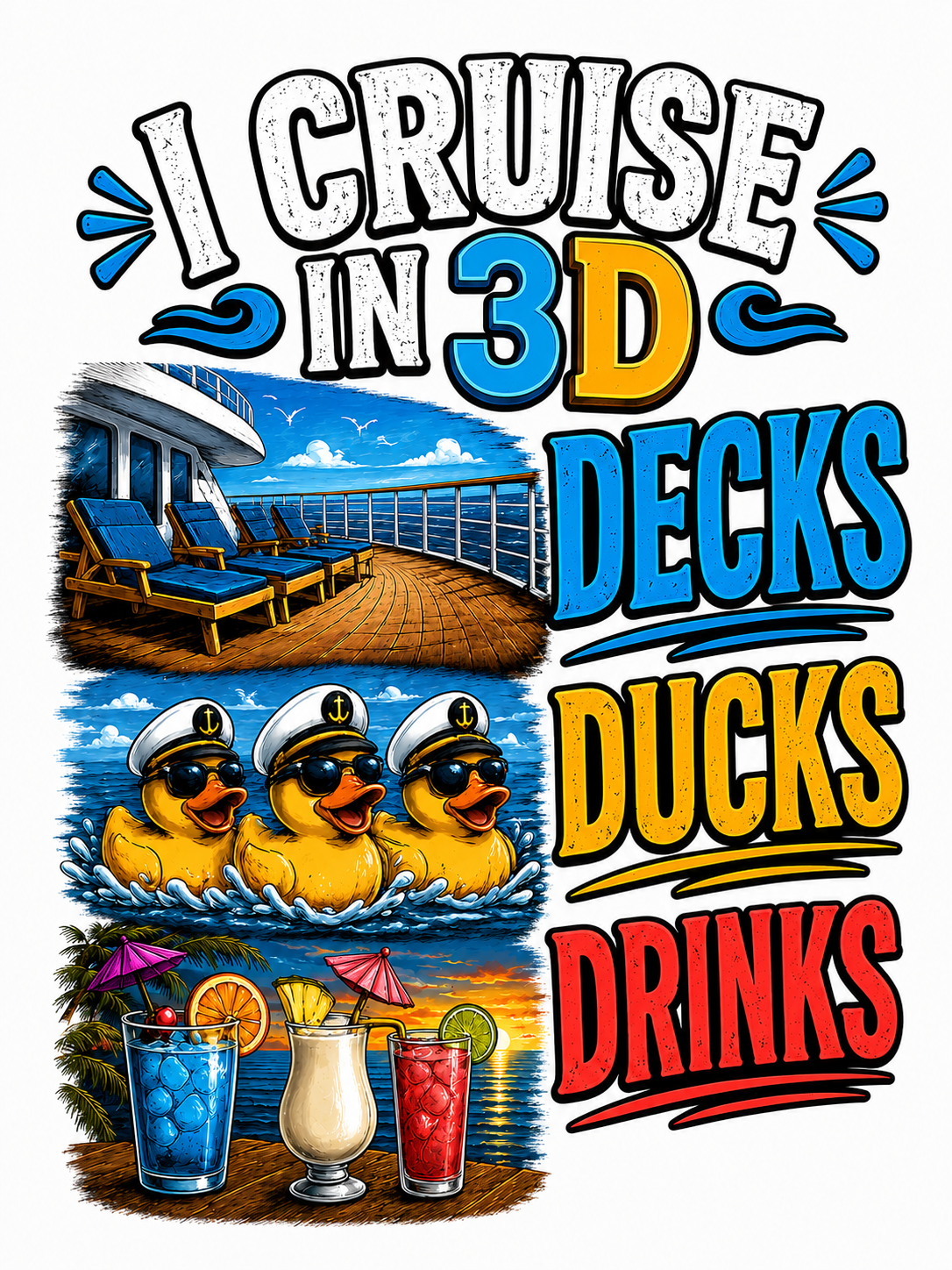 "I Cruise in 3D" Unisex T-Shirt