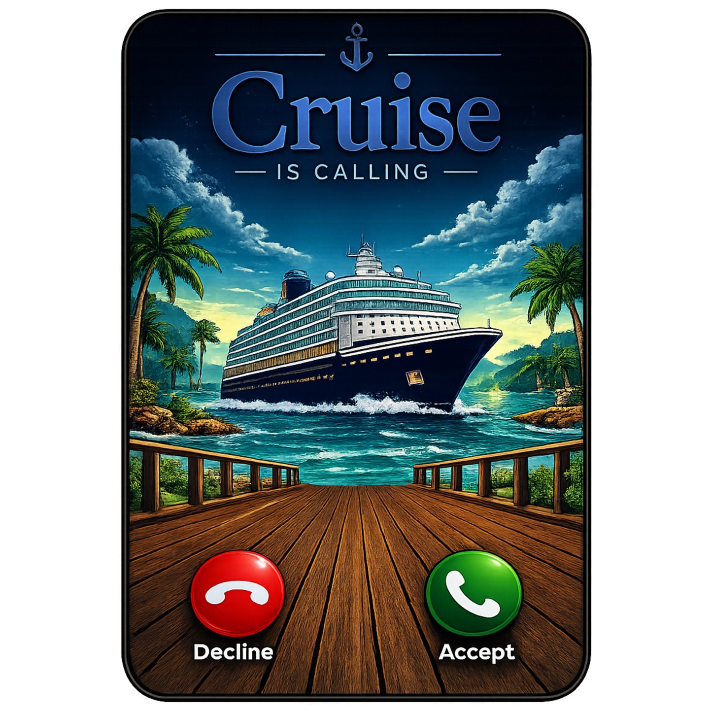 "Cruise Is Calling" Travel-Themed T-Shirt