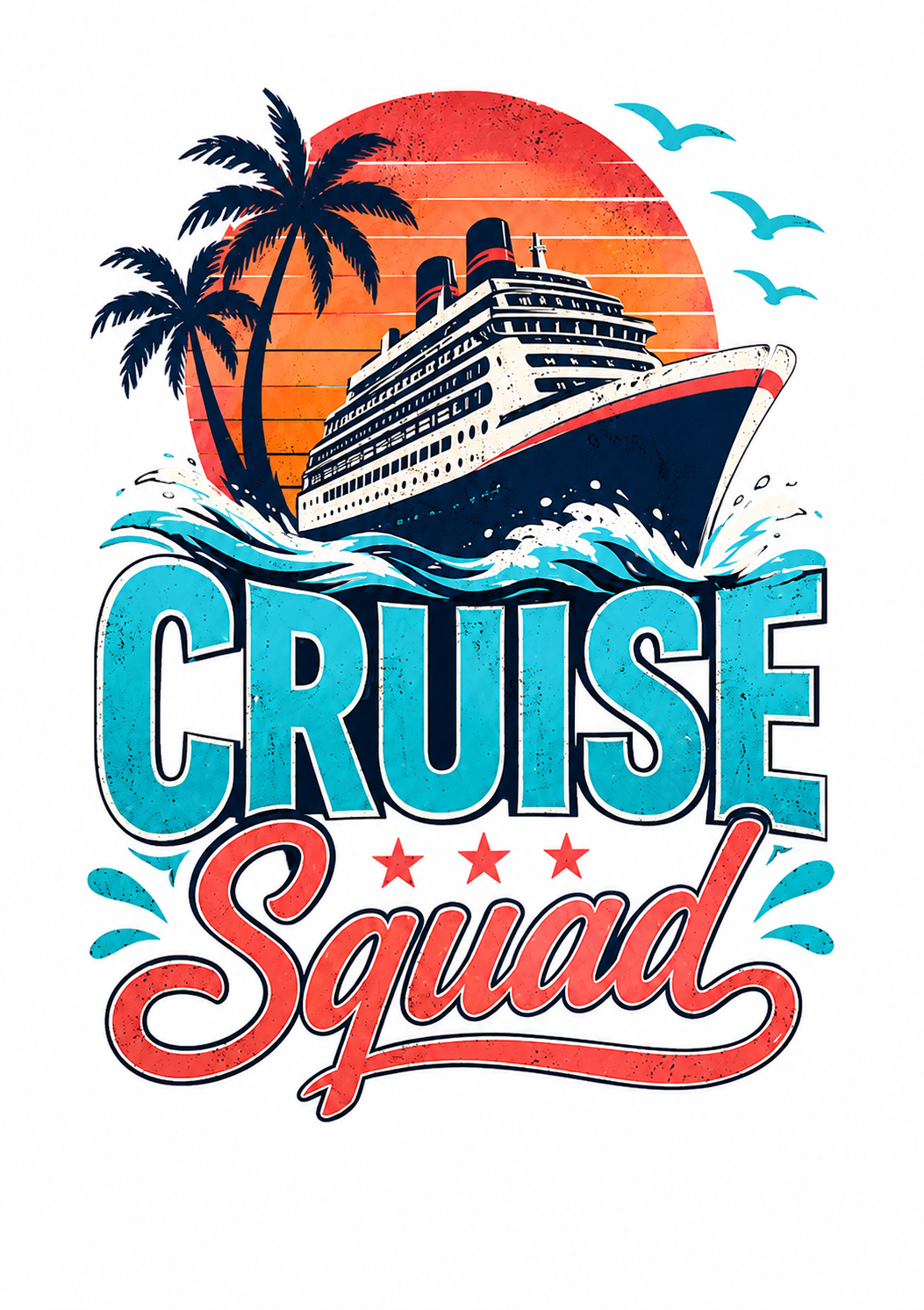 "Cruise Squad" Vintage Style Unisex T-Shirt