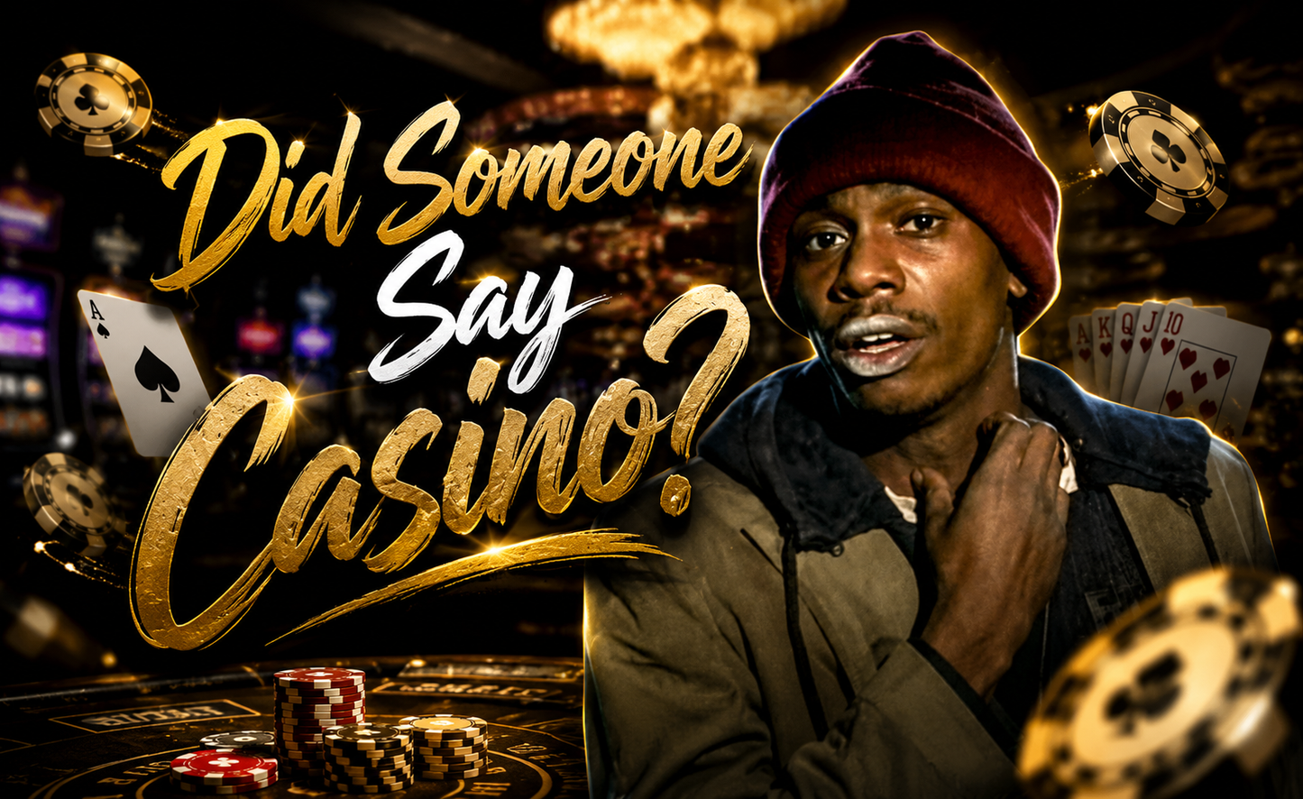 High Roller Humor: "Did Someone Say Casino?" 20oz Skinny Tumbler