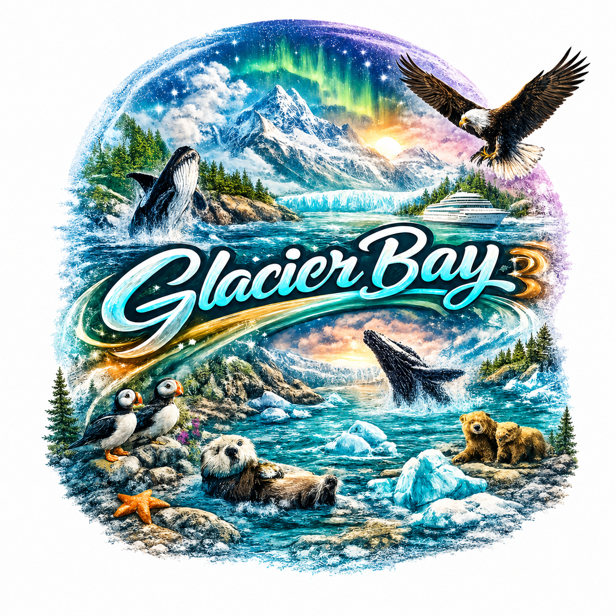 "Glacier Bay" Alaskan Beauty Unisex T-Shirt