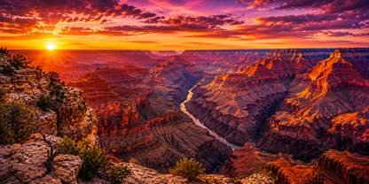 Majestic Horizon: Grand Canyon Sunset 20oz Skinny Tumbler