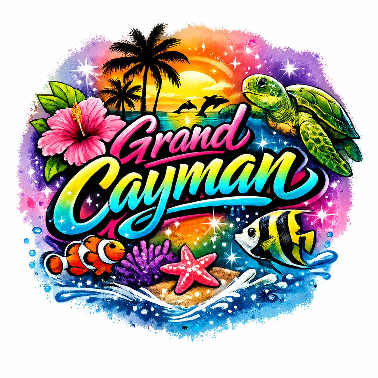 "Grand Cayman" Tropical Paradise Unisex T-Shirt